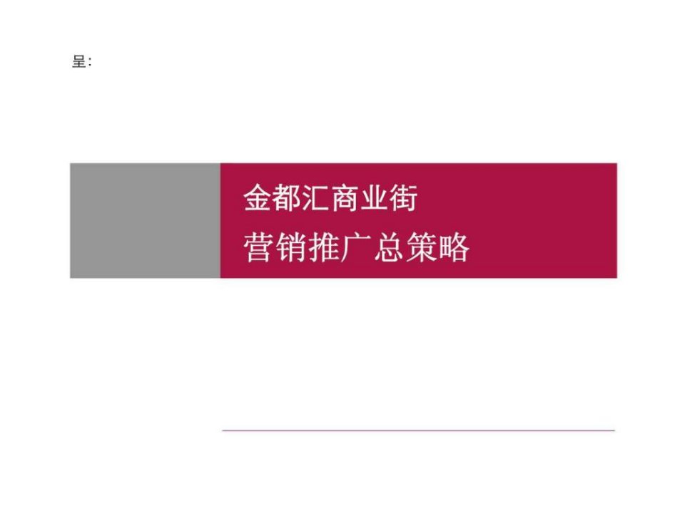 扬州金都汇商业街营销推广总策略