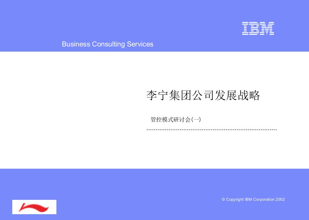 ＩＢＭ－李宁集团公司发展战略