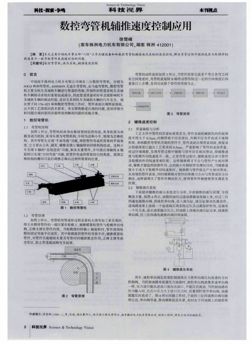 数控弯管机辅推速度控制应用