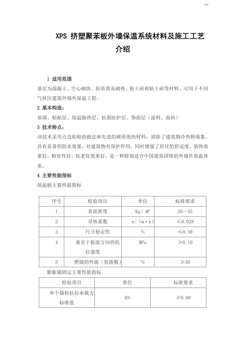 xps挤塑聚苯板外墙保温系统施工工艺