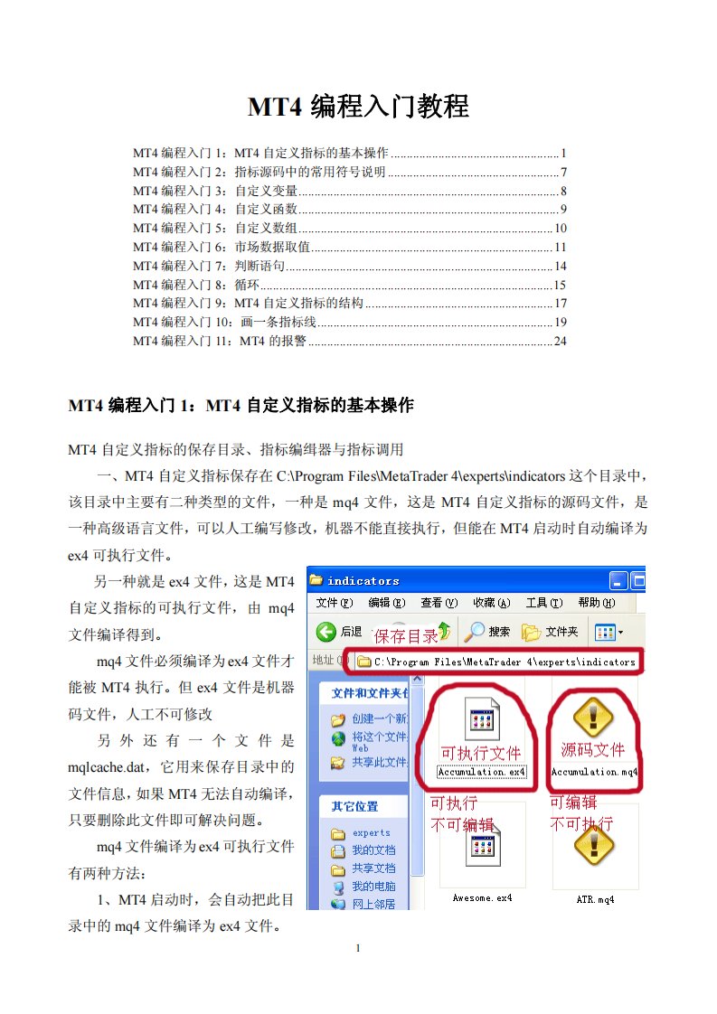 mt4编程入门教程