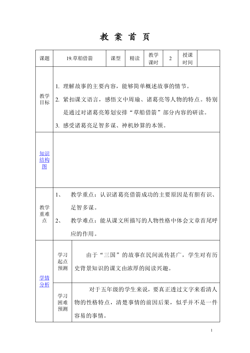 《草船借箭》公开课