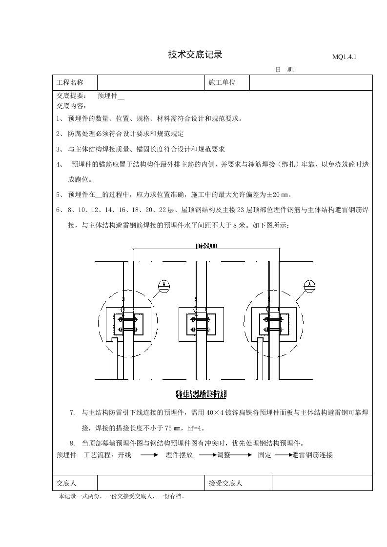 幕墙技术交底记录.doc