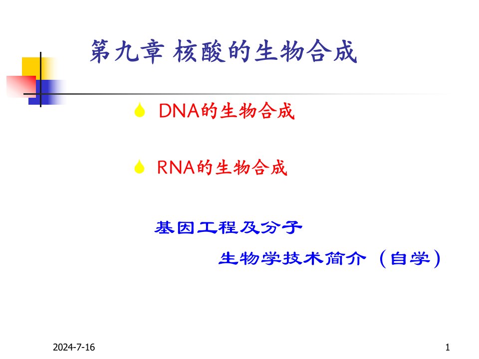 第九章核酸合成