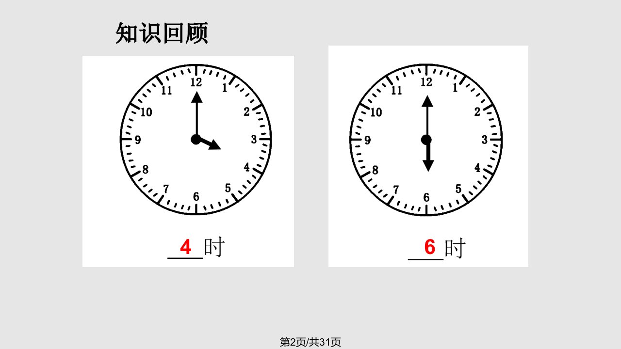 时时分的认识