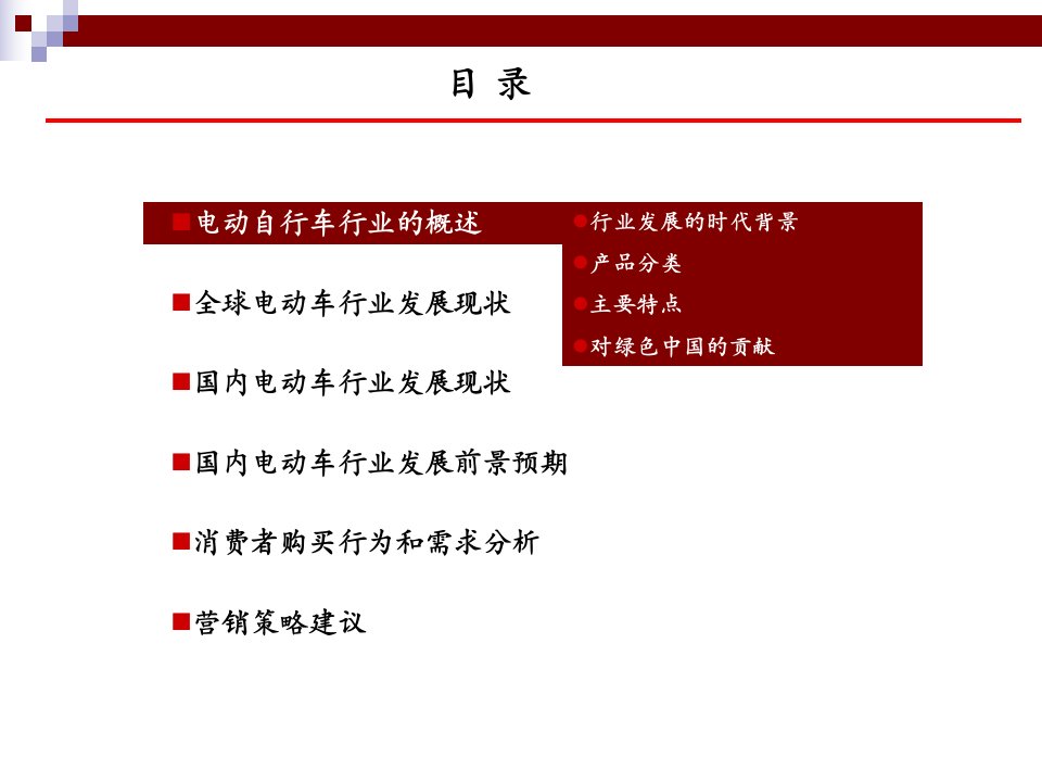 某市场分析及电动车管理知识规划