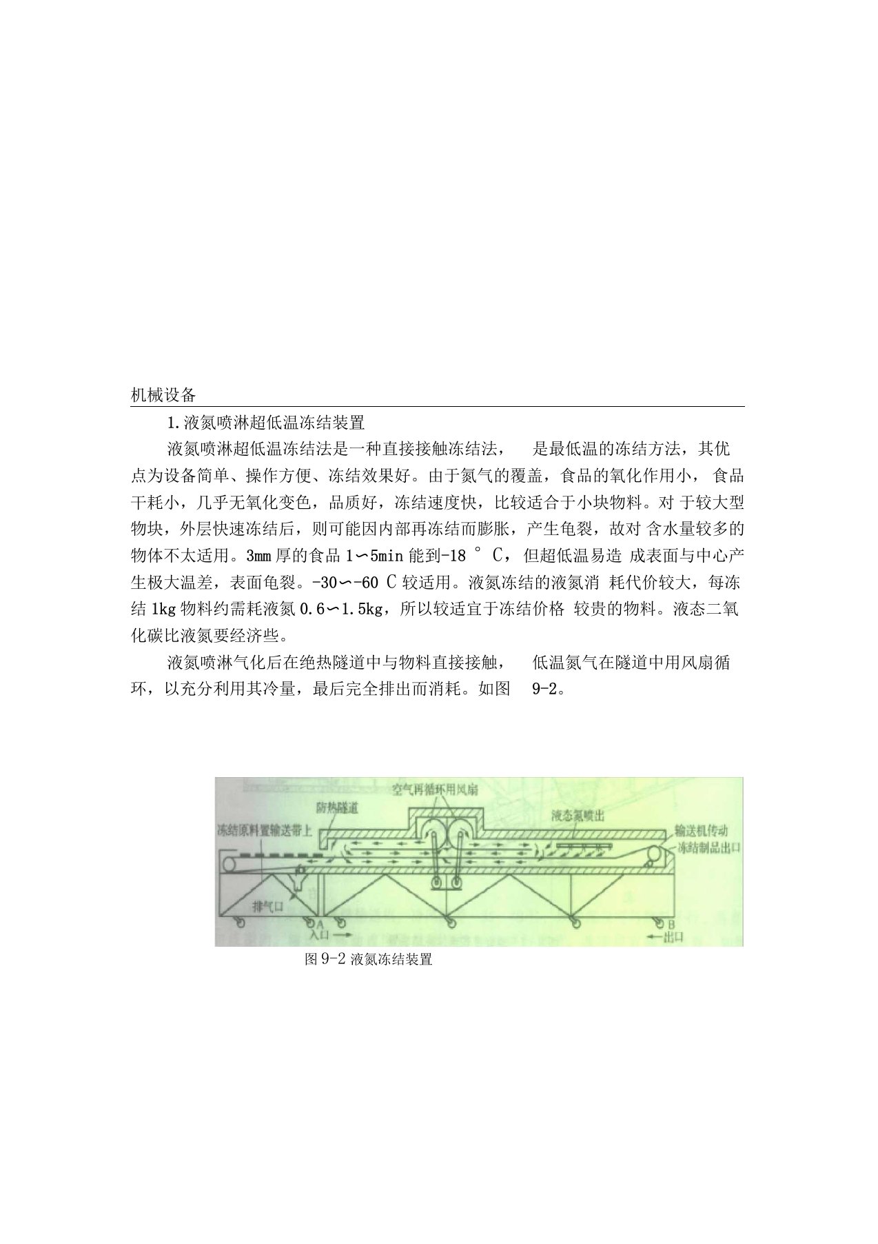 液氮喷淋超低温冻结装置