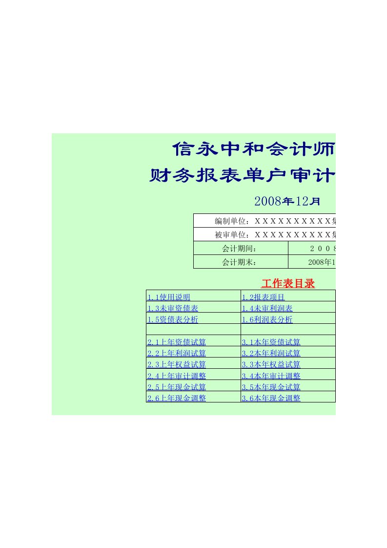 财务报表单户审计调整系统