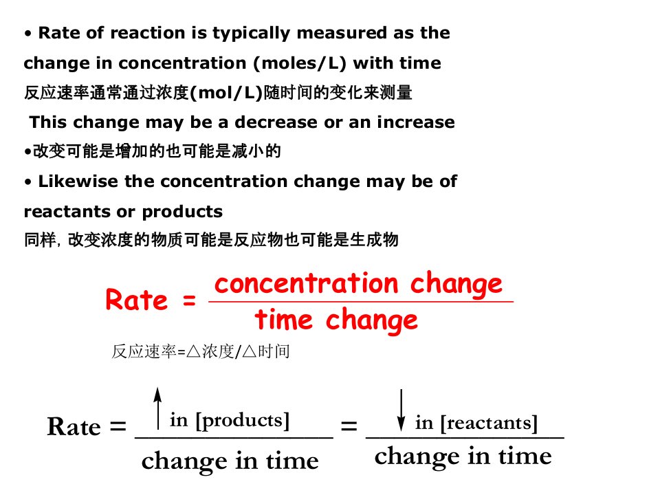 一级反应动力学二级反应动力学基本原理ppt课件