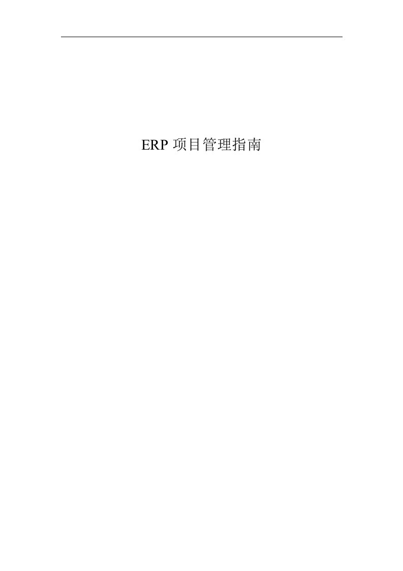 《ERP项目管理指南》word版