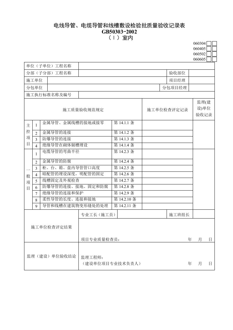 060605Ⅰ电线导管、电缆导管和线槽敷设