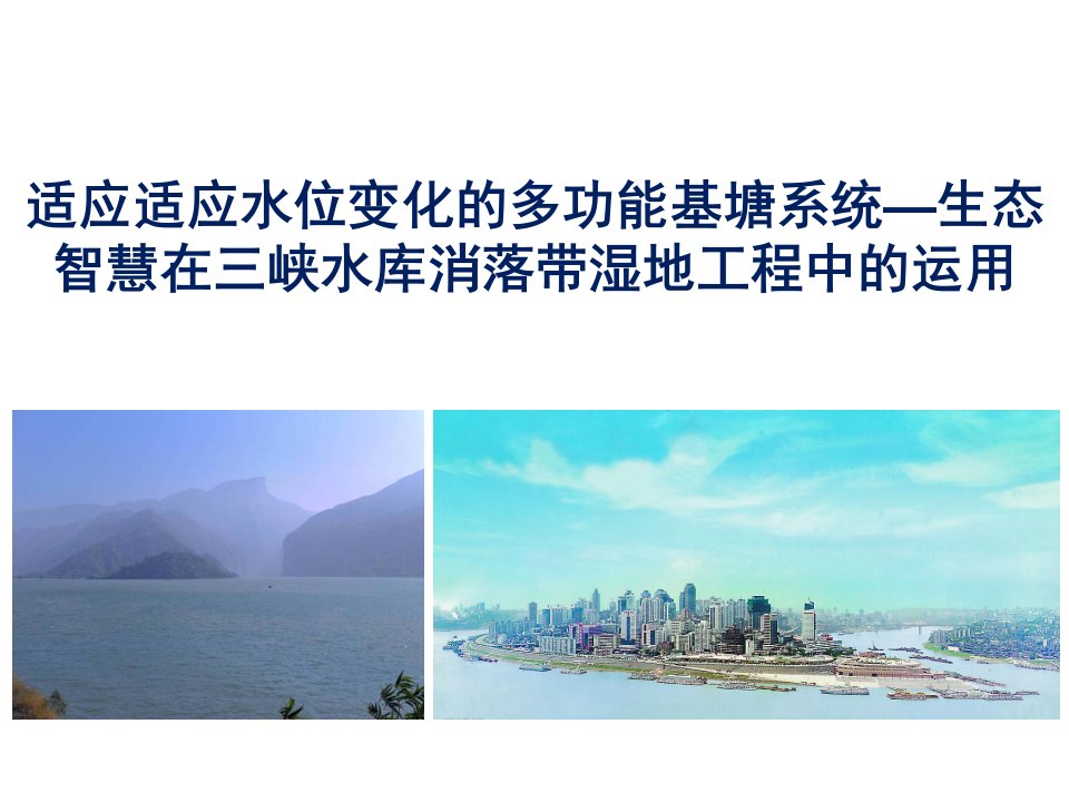 适应水位变化的多功能湿地—生态智慧在三峡水库消落带湿地工程中的运用课件