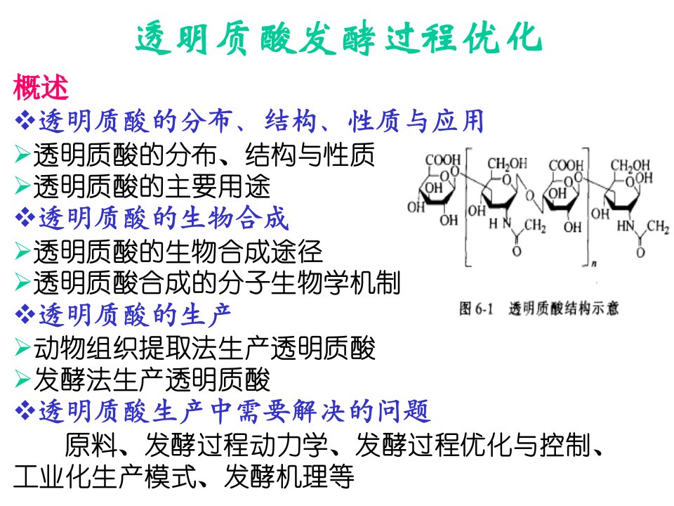 透明质酸发酵过程优化知识分享