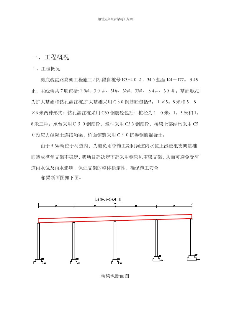 钢管支架贝雷梁施工方案