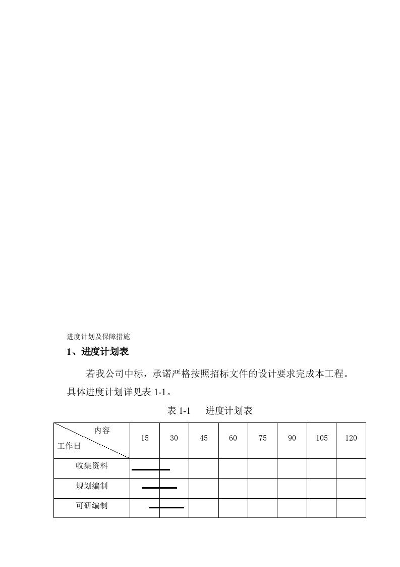 进度计划及保障措施