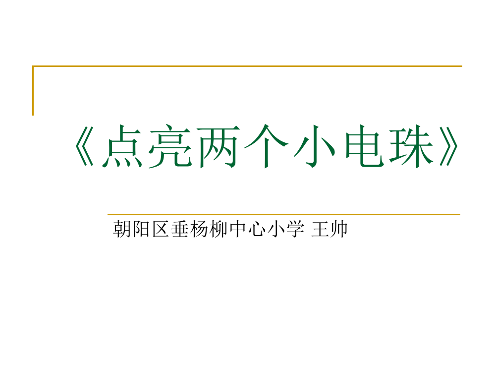 《点亮两个小电珠》教学PPT-朝阳区小学科学-王帅