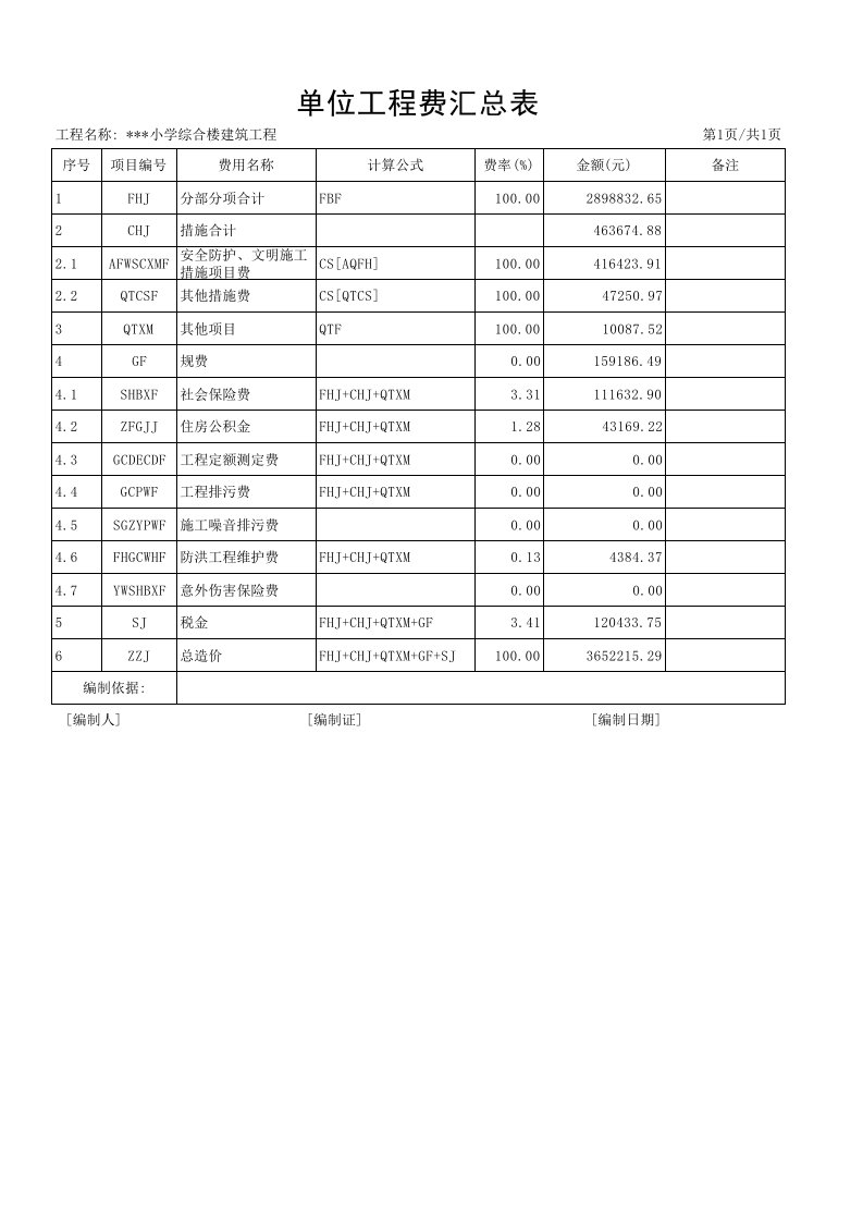 施工组织-某小学综合楼工程土建部分1