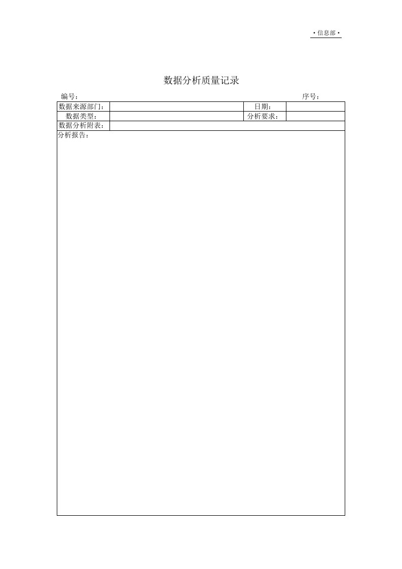 【管理精品】数据分析质量记录(1)