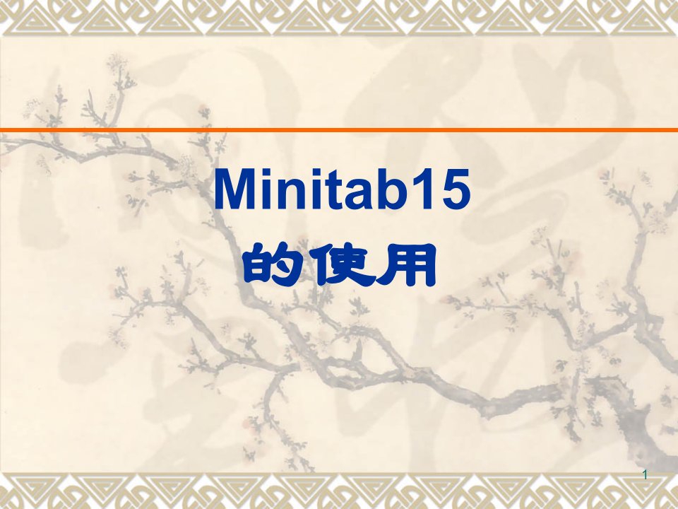 MINITAB的使用