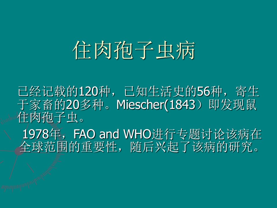 住肉孢子虫病兽医寄生虫课件