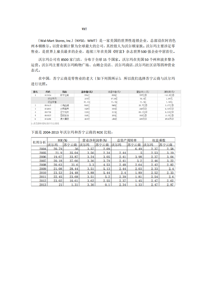 沃尔玛VS.苏宁