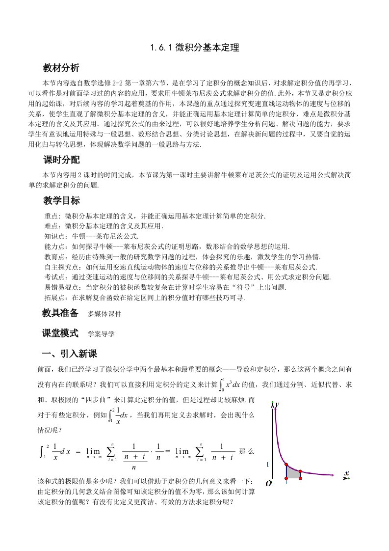 微积分基本定理