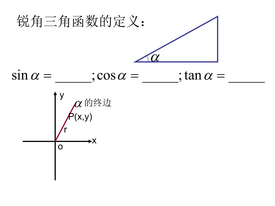 任意角的三角函数(1)