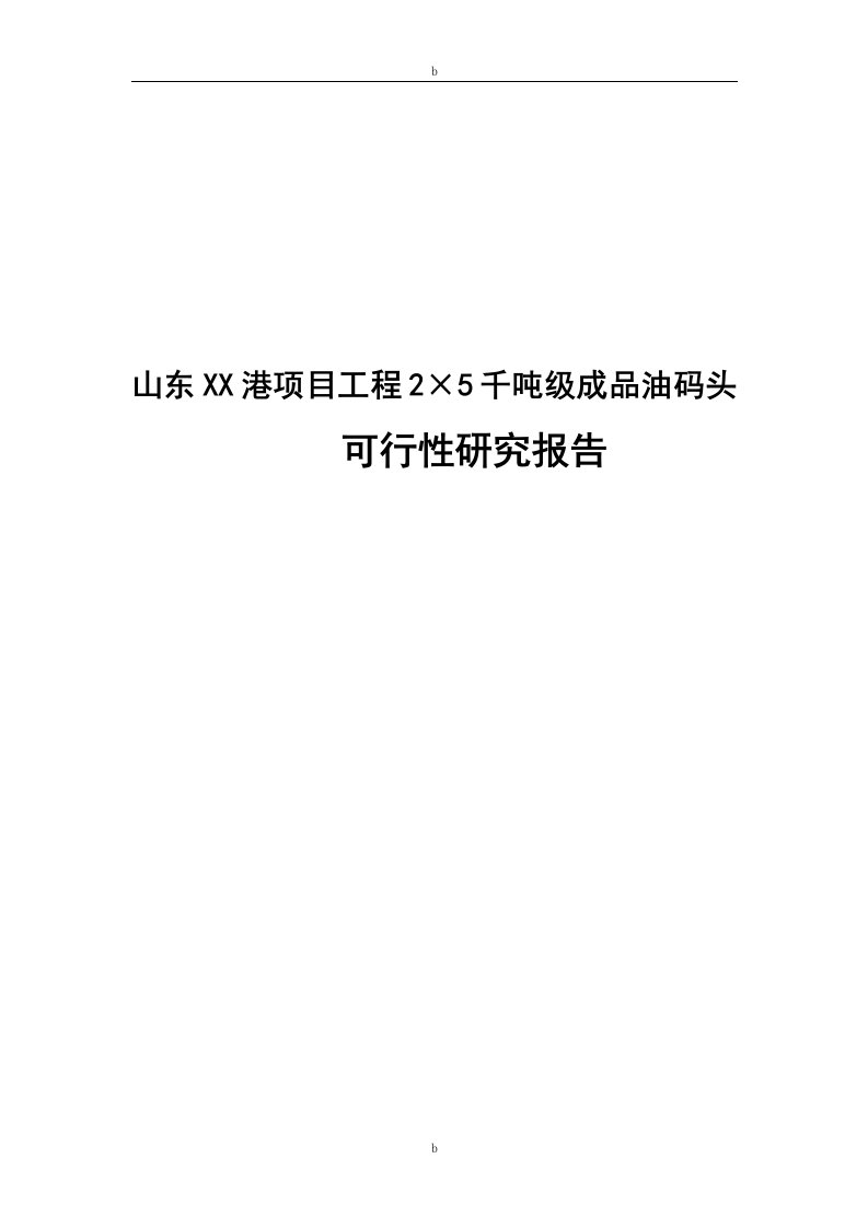 山东某港项目工程2×5千吨级成品油码头可行性研究报告