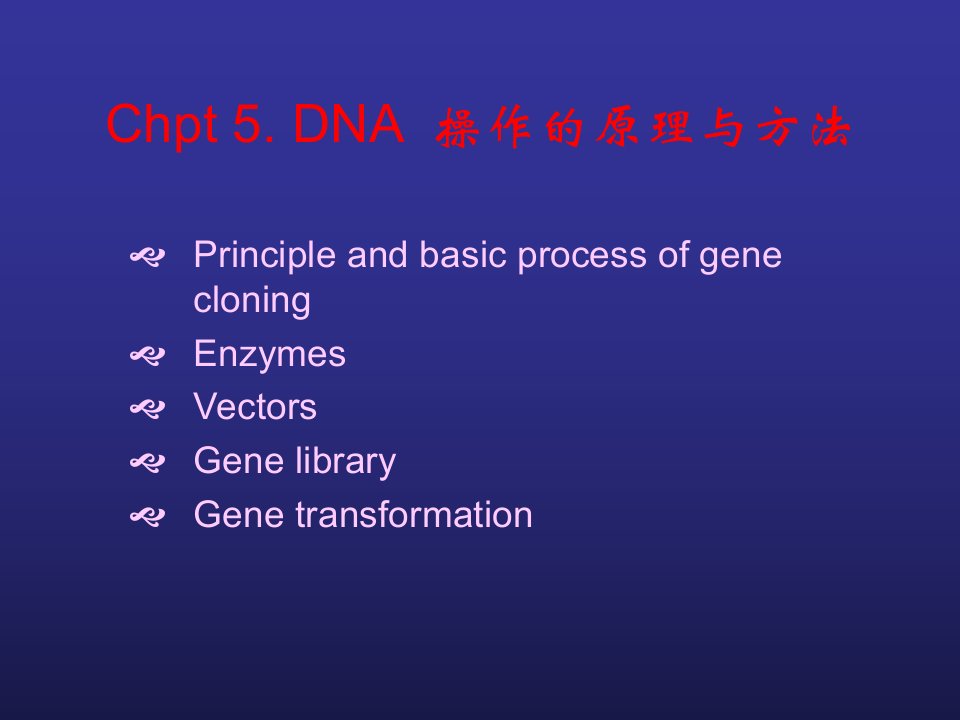 分子生物学08DNA操作