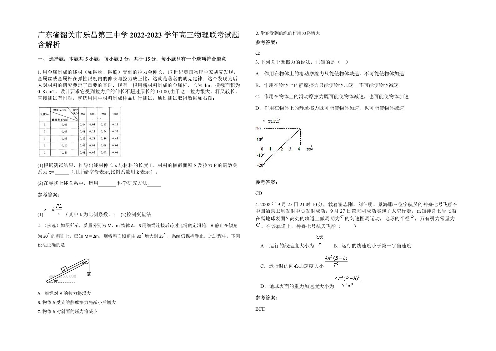 广东省韶关市乐昌第三中学2022-2023学年高三物理联考试题含解析