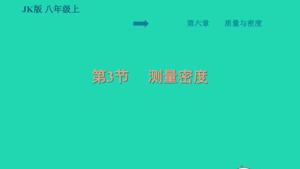 2021秋八年级物理上册第6章质量与密度6.3测量密度习题课件新版教科版