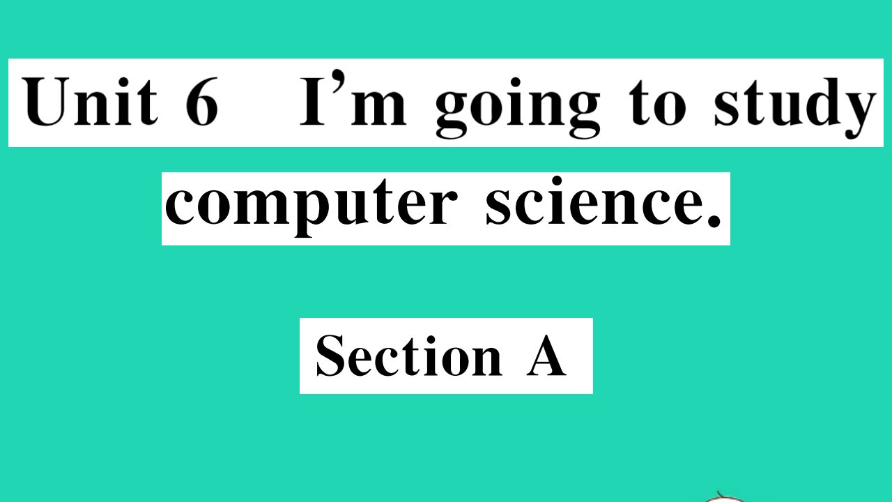 安徽专版八年级英语上册Unit6I'mgoingtostudycomputerscienceSectionA重难突破作业课件新版人教新目标版