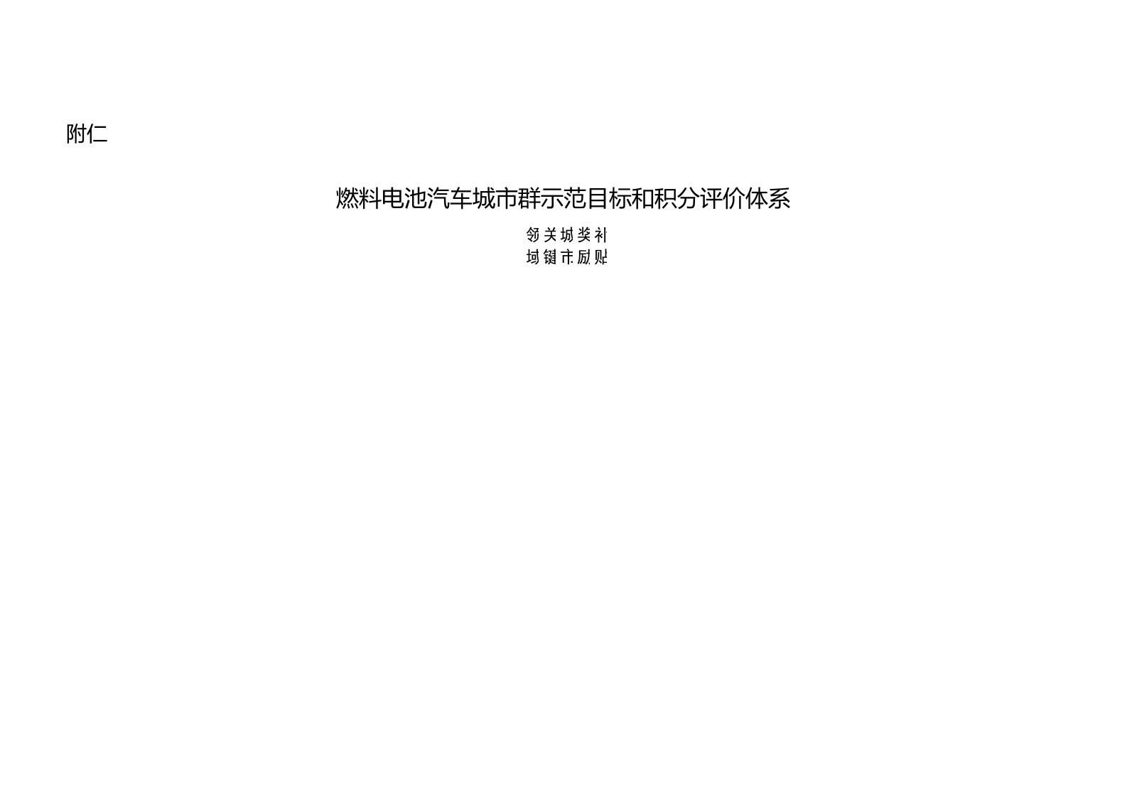 燃料电池汽车城市群示范目标和积分评价体系