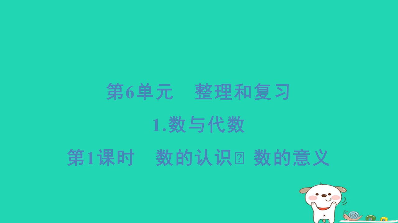 福建省2024六年级数学下册第6单元整理和复习1数与代数第1课时数的认识数的意义习题课件新人教版