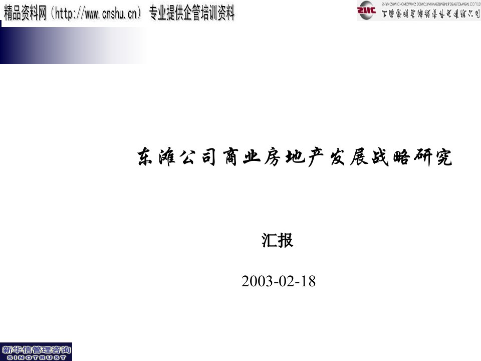 上海某公司商业房地产发展战略研究