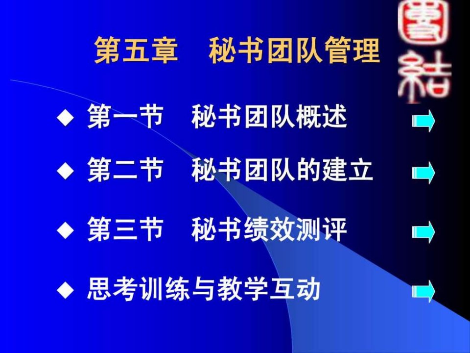 第五章秘书团队管理1ppt课件