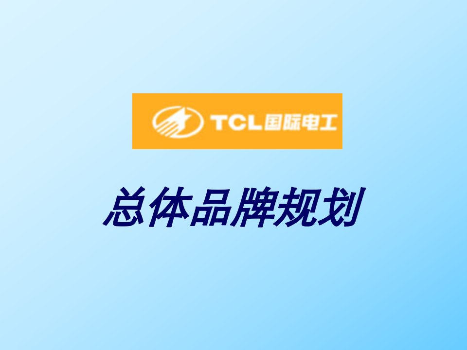 TCL国际电工品牌规划