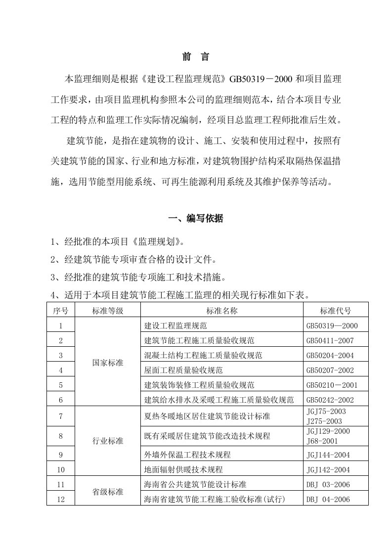 建筑节能工程监理细则