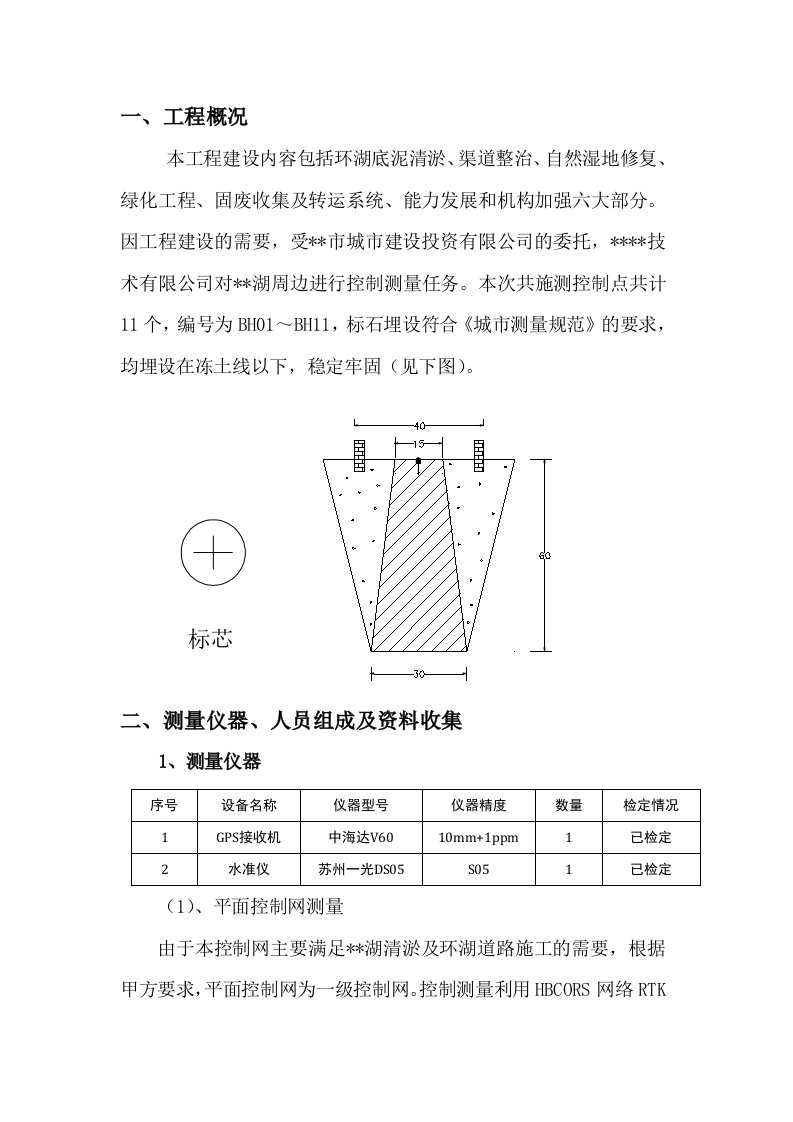 控制网测量报告