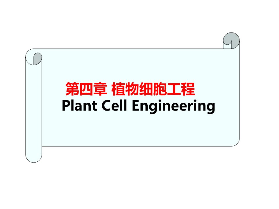 植物细胞工程(中国药科大学生物工程所有课件)