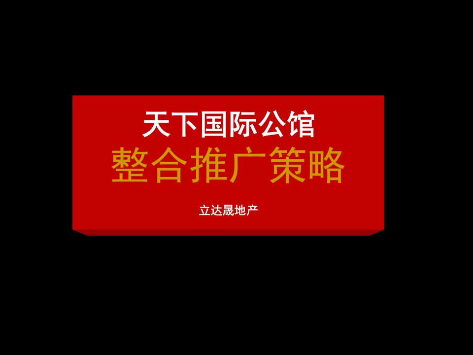 武汉天下公馆推广方案