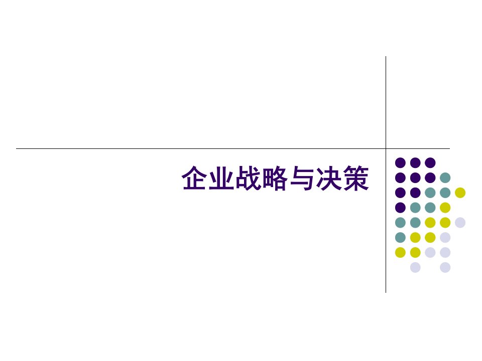 《企业战略与决策》PPT课件