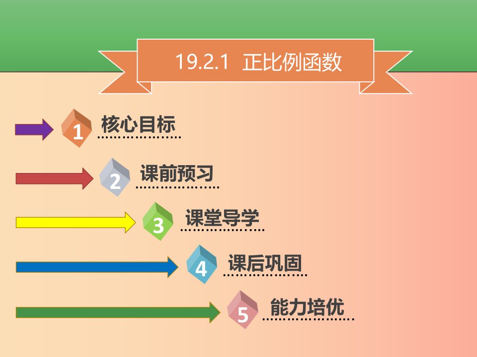 八年级数学下册第十九章一次函数19.2.1正比例函数课件