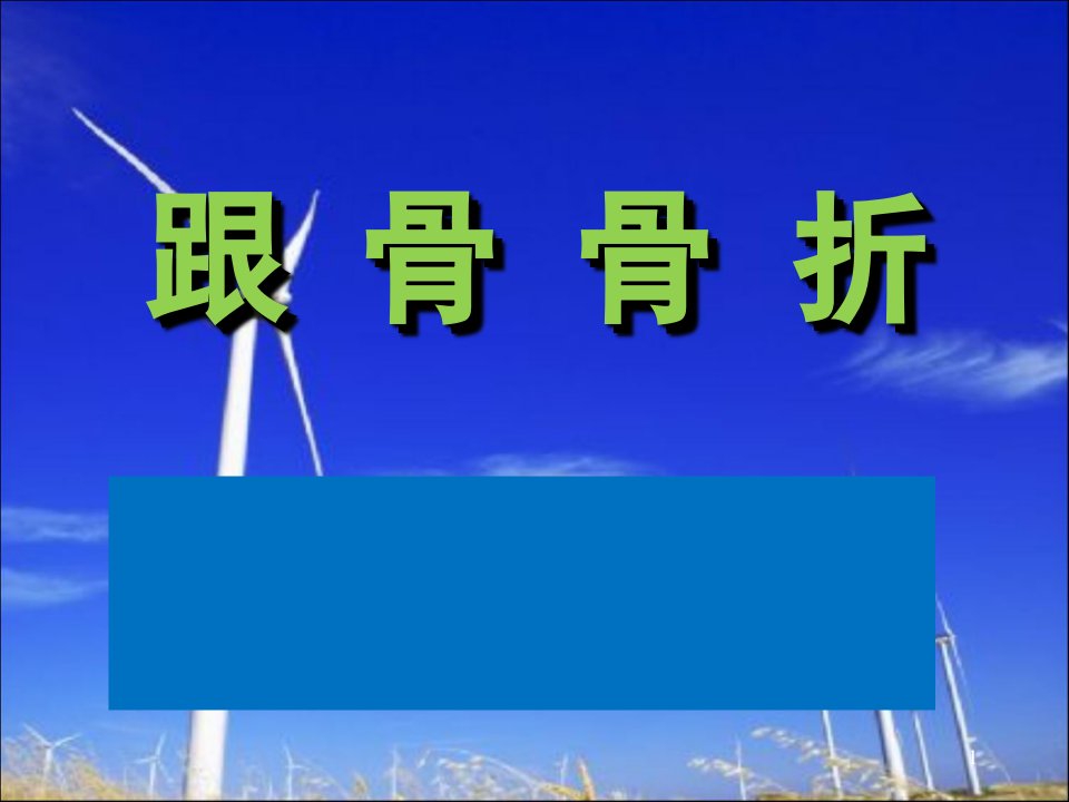 跟骨骨折(浅淡跟骨骨折的治疗)课件