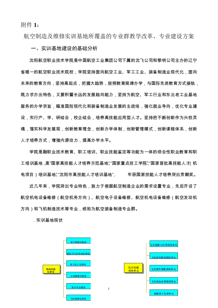 航空实训基地建设相关文件讲解