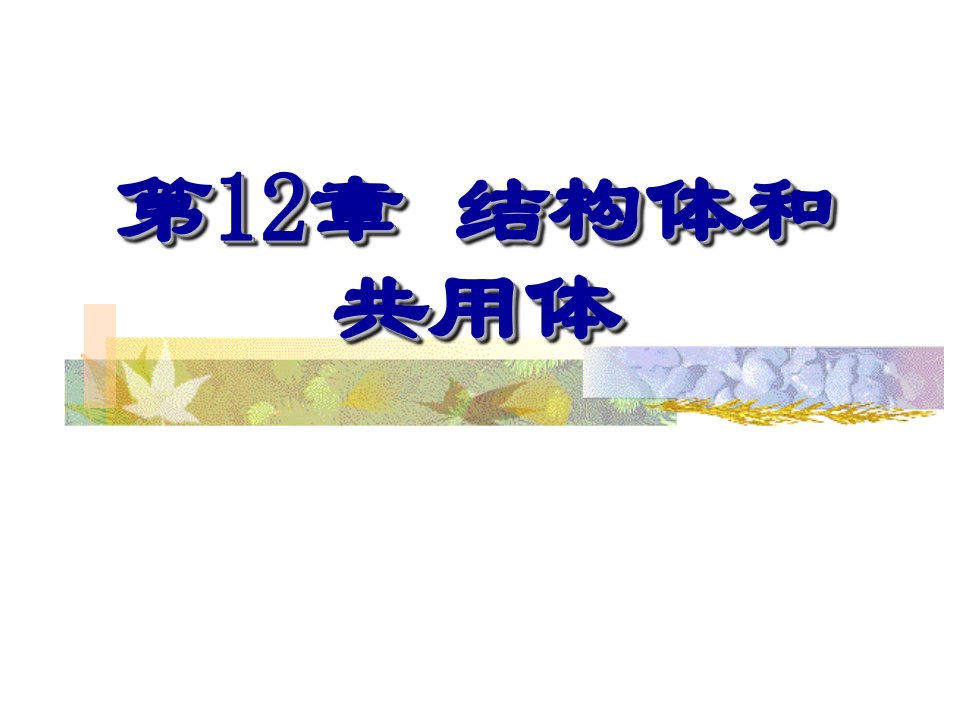 C语言程序设计PPT课件第12章