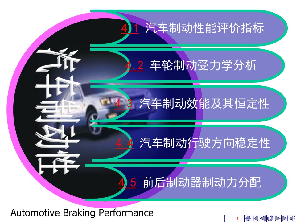 吉林大学汽车理论第四章汽车制动性