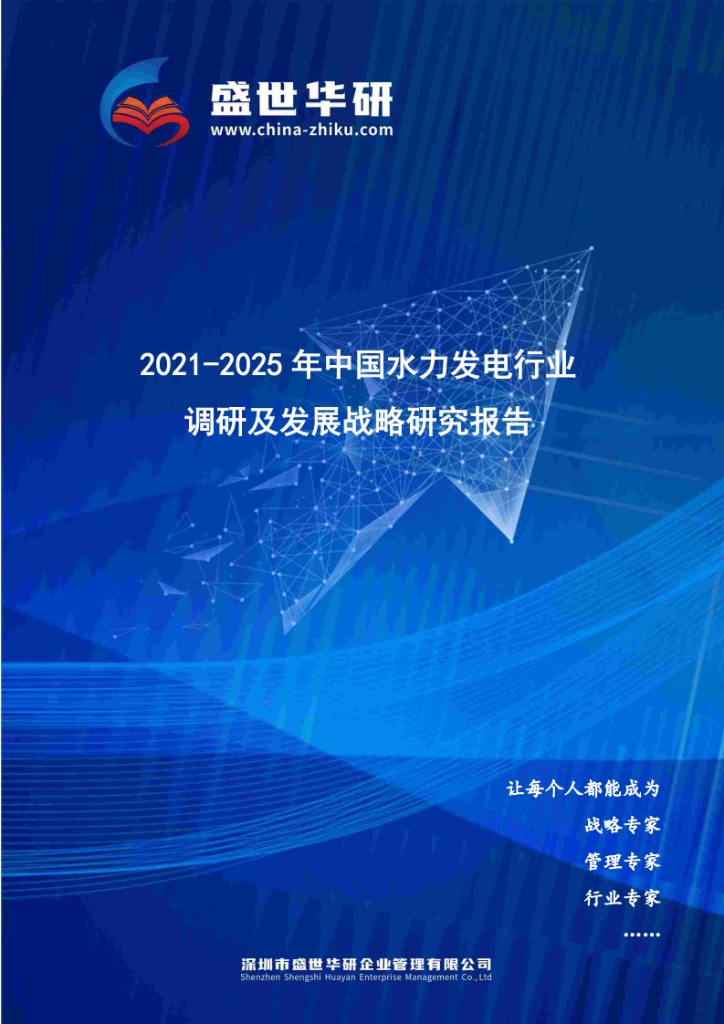 2021-2025年中国水力发电行业调研及发展战略研究报告