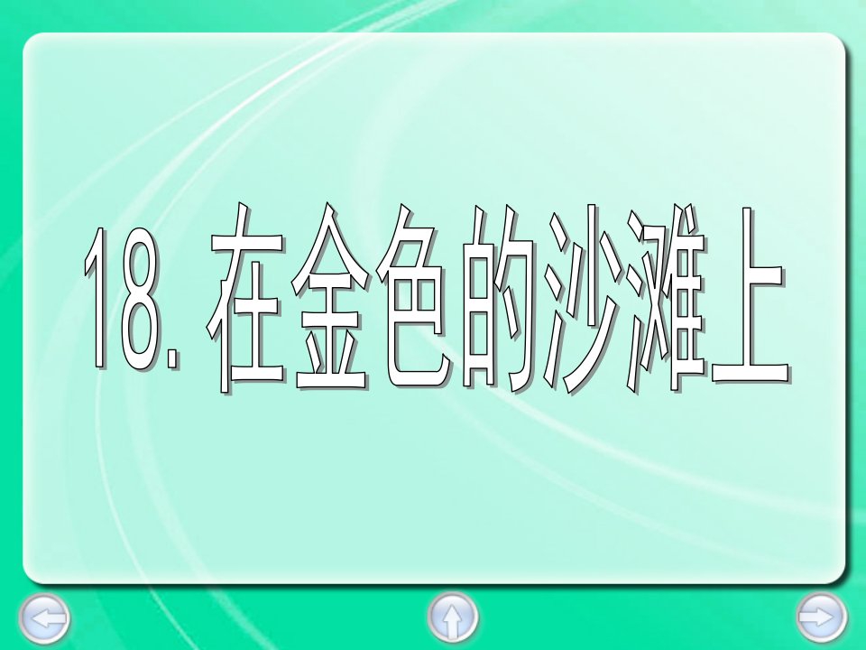 在金色的沙滩上