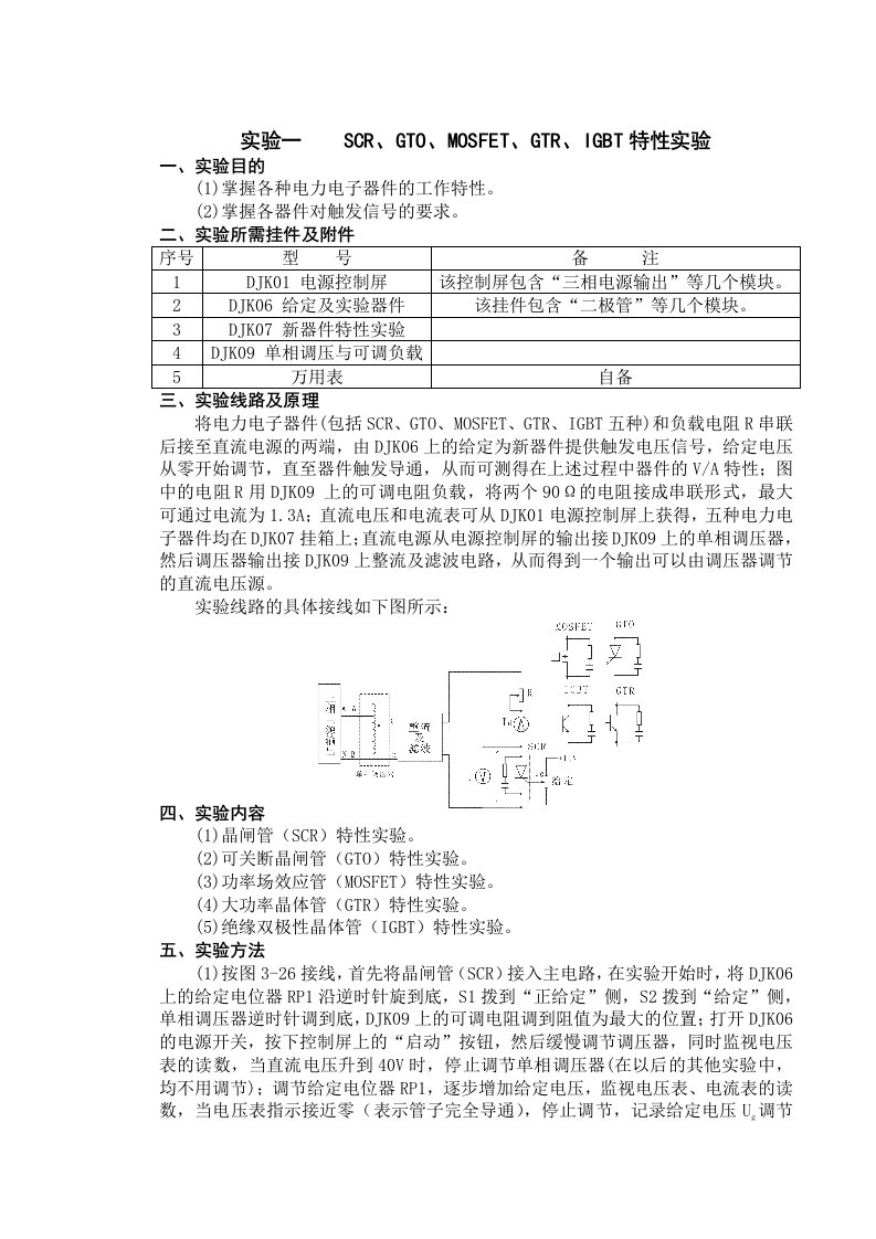 电力电子技术实验报告